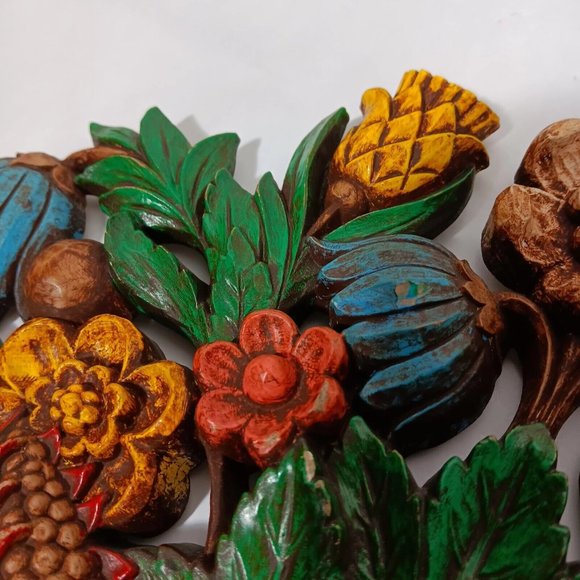 Syroco Wall Hanging Pair Fruit Flower Baskets Plastic Vintage MCM  Decor 5620B - Picture 6 of 16